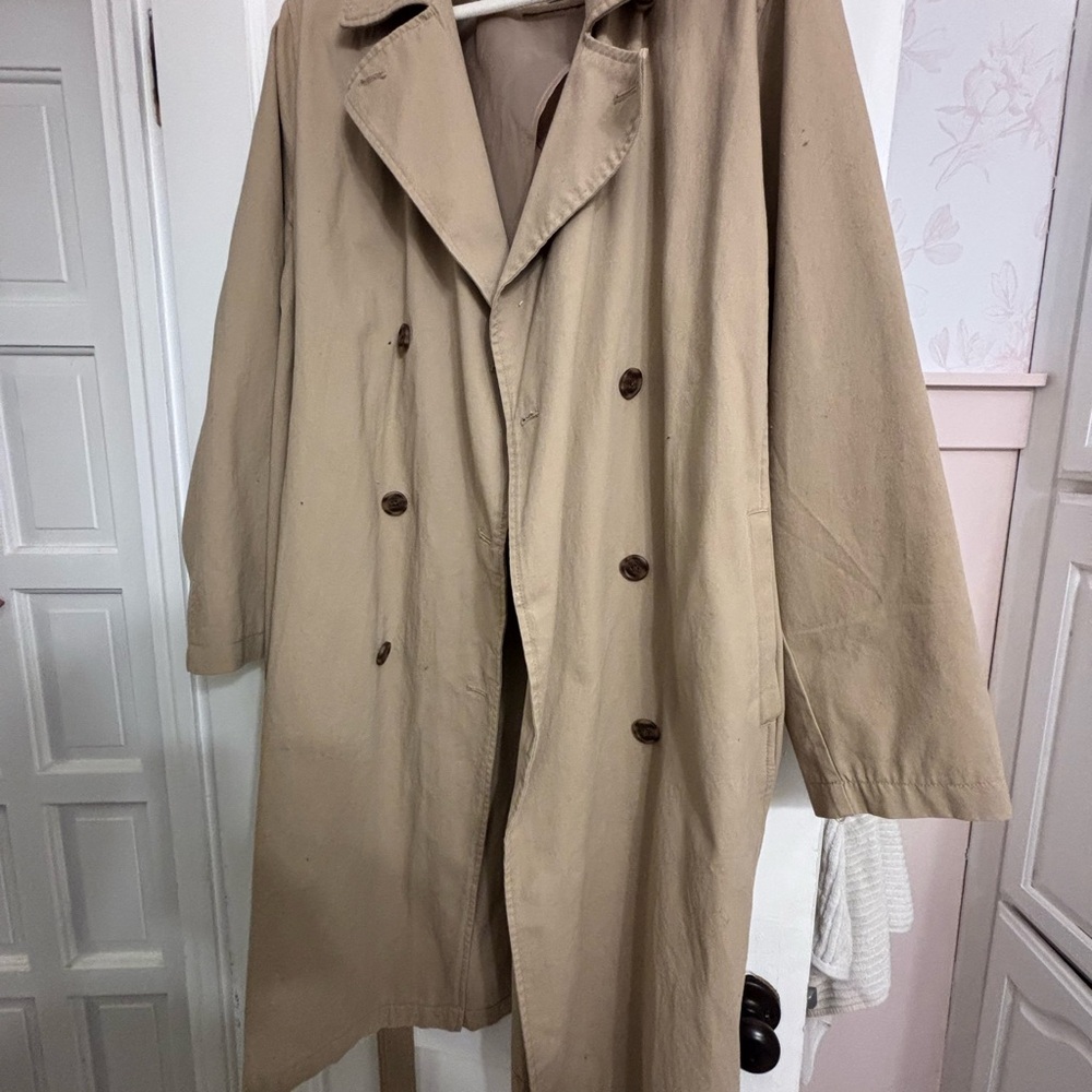 Classic Tan Double-Breasted trench Coat
